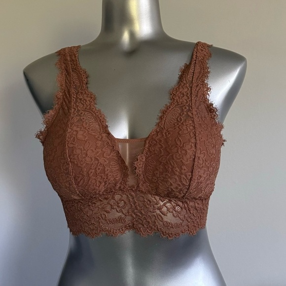 🆕Women’s Aerie Brown Padded Bralette - Picture 2 of 15
